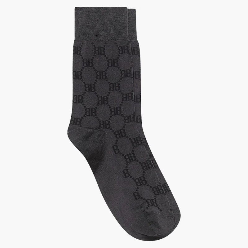 Gucci x Balenciaga The Hacker Project Hacker BB tenisové ponožky uhlí šedé