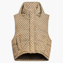 Gucci X Balenciaga Womens the Hacker Project Hacker Cocoon Puffer Gilet Vest Beige/Ebony