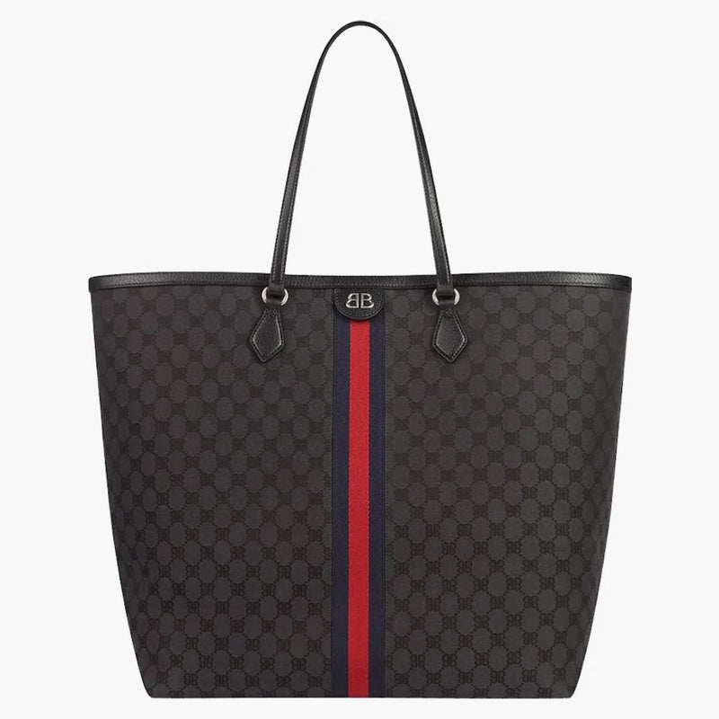 Gucci x Balenciaga Hackerprojektet stora döda väska svart