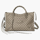 Gucci X Balenciaga The Hacker Project Medium Neo Classic Bag Variation 2 Beige/ebony
