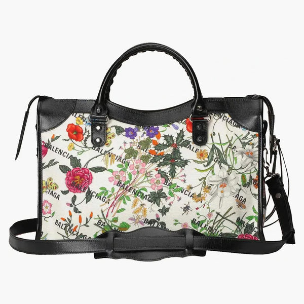 Gucci x Balenciaga The Hacker Project Medium Neo Classic Bag White Flora Canvas