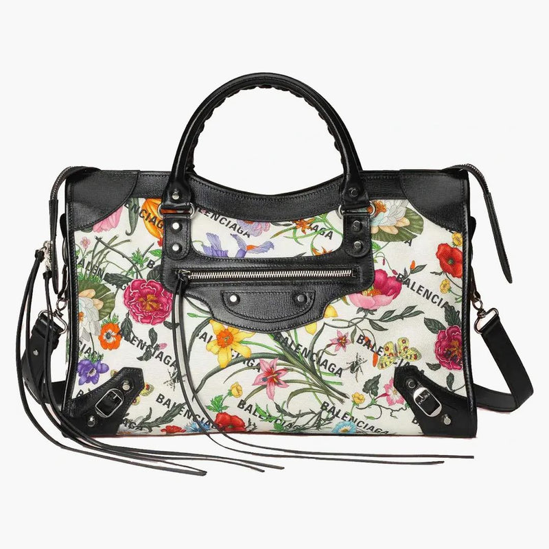 Gucci x Balenciaga The Hacker Project Medium Neo Classic Bag Flora Canvas