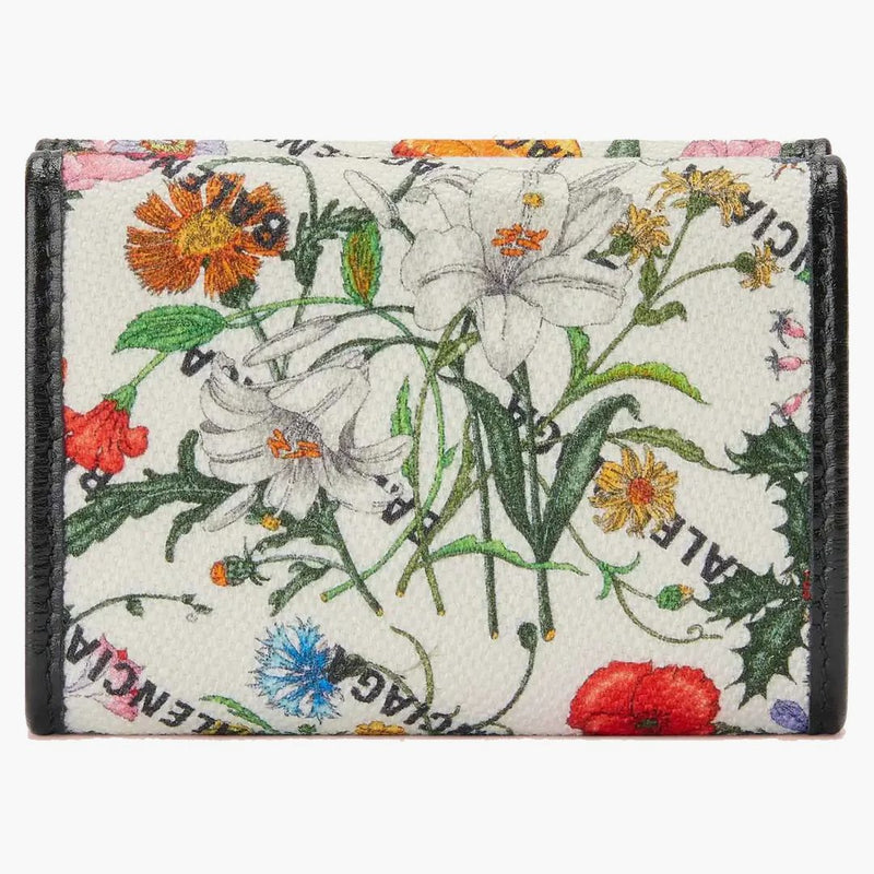 Gucci X Balenciaga Hackerprojektet Neo Classic Wallet White Flora