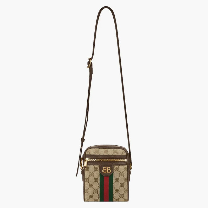 Gucci X Balenciaga the Hacker Project Shoulder ZIP BAG Beige
