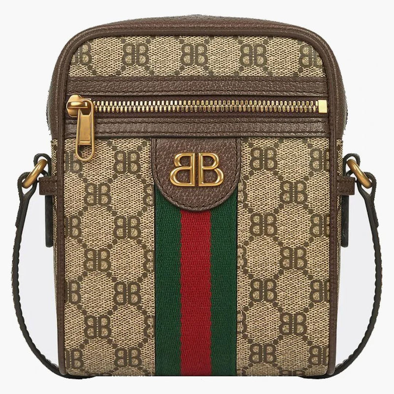 Gucci X Balenciaga the Hacker Project Shoulder ZIP BAG Beige