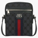 Gucci X Balenciaga The Hacker Project Shoulder Zip Bag Black