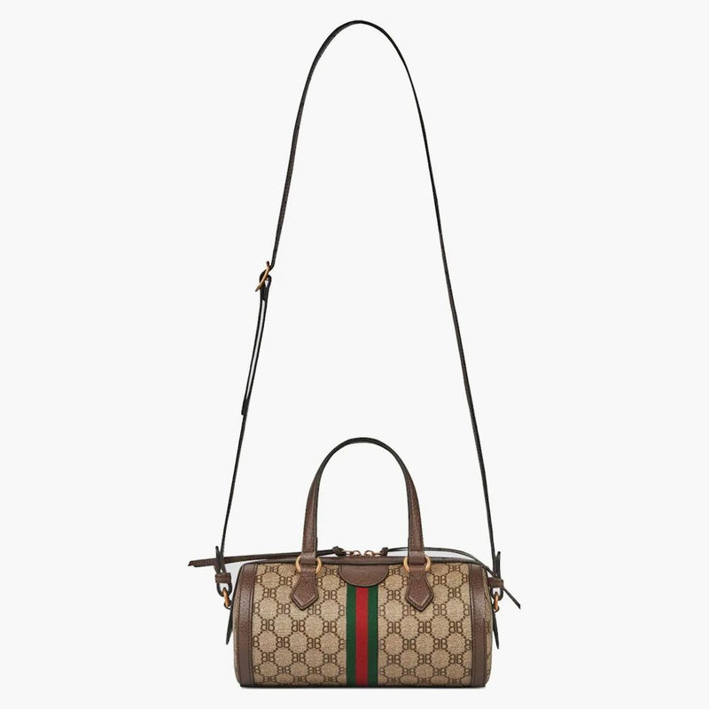 Gucci X Balenciaga the Hacker Project Small Boston Bag Beige