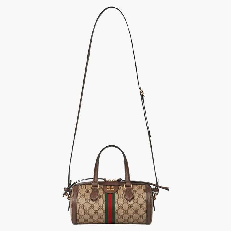 Gucci X Balenciaga the Hacker Project Small Boston Bag Beige