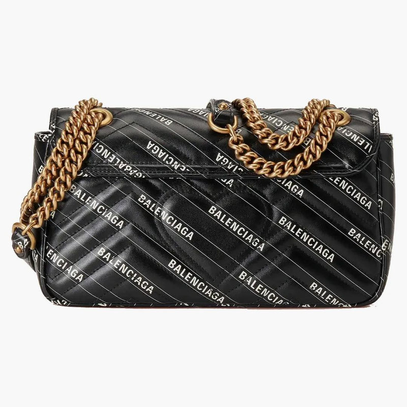 Gucci x Balenciaga The Hacker Project Small GG Marmont Bag Black