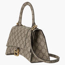 Gucci x Balenciaga The Hacker Project Pequeña bolsa de reloj de arena beige/ébano