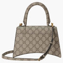 Gucci x Balenciaga The Hacker Project Pequeña bolsa de reloj de arena beige/ébano