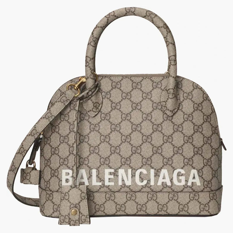 Gucci X Balenciaga the Hacker Project Small Ville Bag Beige/Ebony