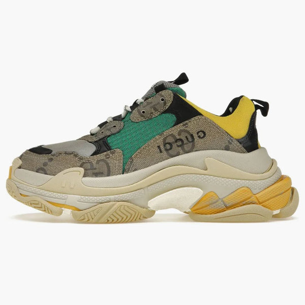 Gucci X Balenciaga Hackerprojektet Triple S Beige Green Yellow (Women's)