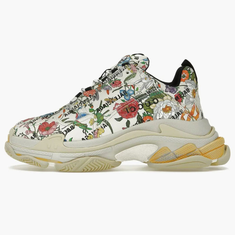 Gucci X Balenciaga The Hacker Project Triple S Flora Print (Women's)