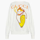 GUCCI X BANANYA LOGO Printed Mikina White