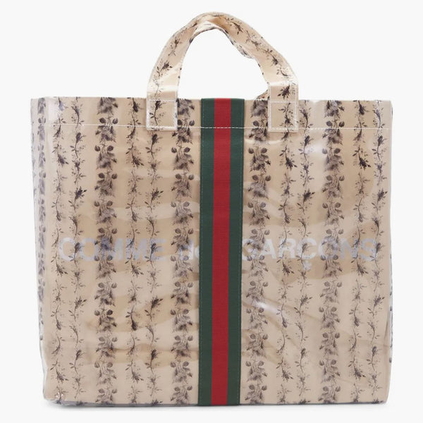 Gucci X Comme des Garcon Paper Dead Bag Floral Vinyl Clear