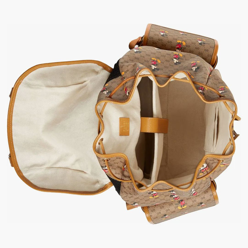 Gucci x Disney Batoh Mini GG Supreme Mickey Mouse Medium Beige