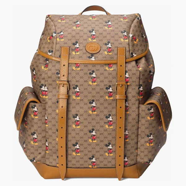 Gucci x Disney Batoh Mini GG Supreme Mickey Mouse Medium Beige