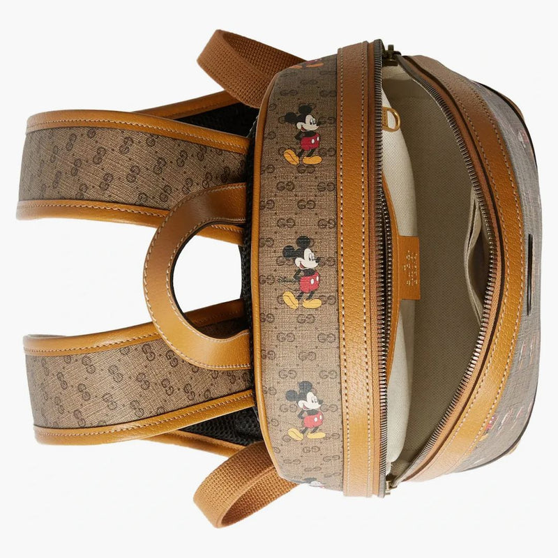 Gucci x Disney Batoh Mini GG Supreme Mickey Mouse Small Beige