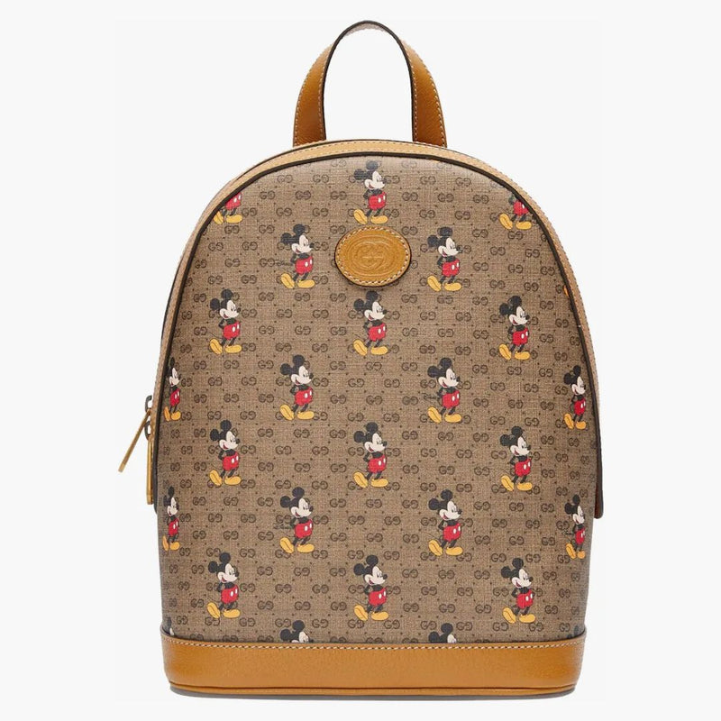 Gucci x Disney Batoh Mini GG Supreme Mickey Mouse Small Beige