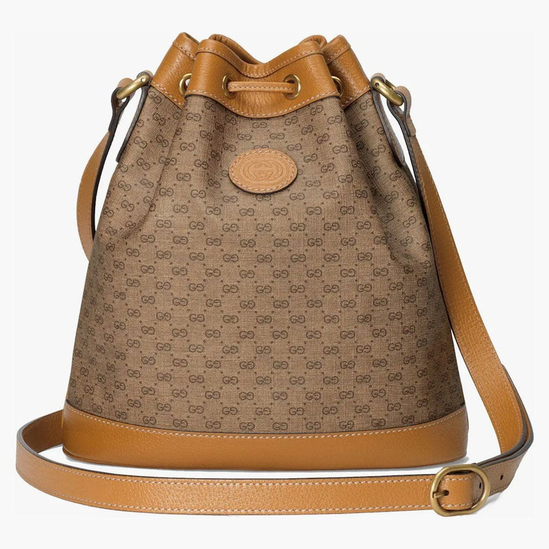 Gucci X Disney Bucket Bag Mini GG Supreme Mickey Mouse Small Beige