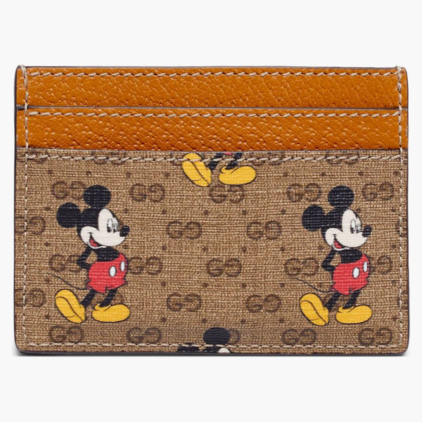 Gucci x Disney Card Case Mini GG Supreme Mickey Mouse Beige