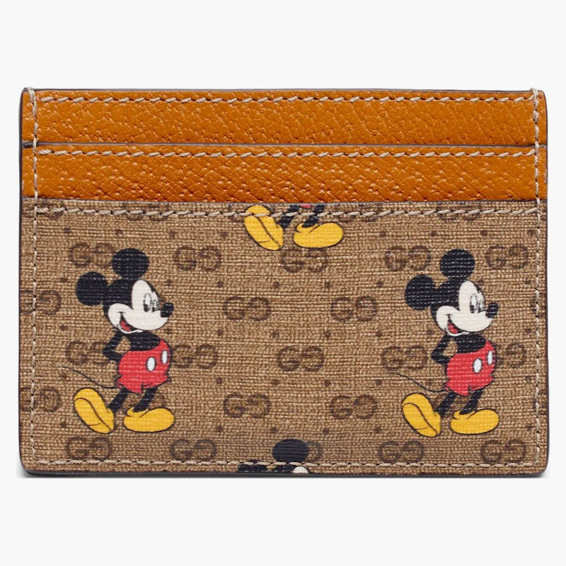 Gucci x Disney Card Case Mini GG Supreme Mickey Mouse Beige
