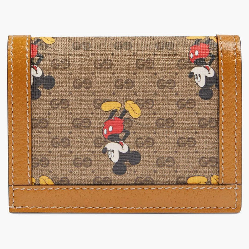 Gucci X Disney Card Case Wallet Mini Gg Supreme Mickey Mouse Beige