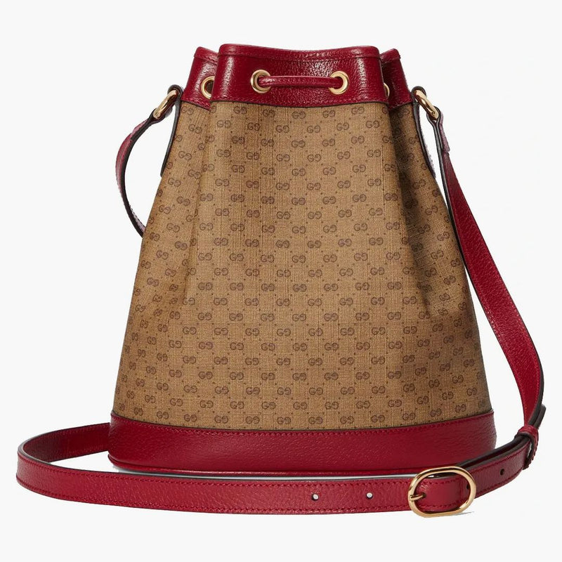 Gucci X Doraemon Bucket Bag Small Ebony/Beige