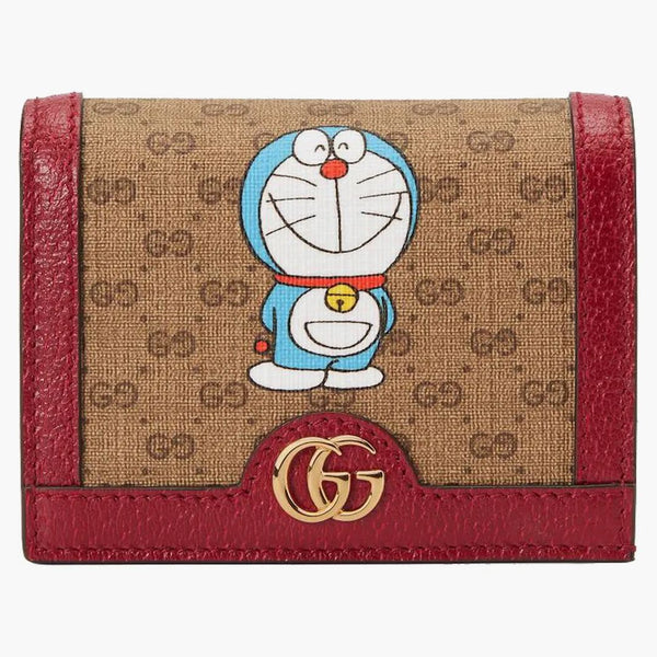 Gucci x Doraemon Card Case Ebony/Beige