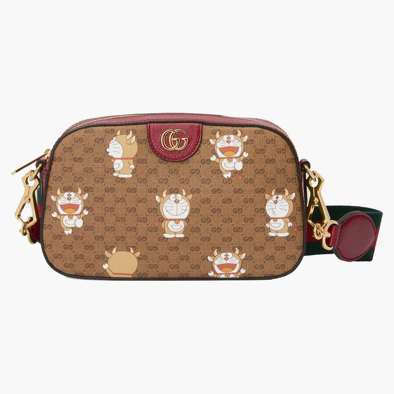 Gucci X Doraemon Small Shoulder Bag Ebony/beige