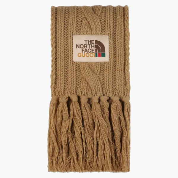 Gucci x North Face Wool Scarf Beige