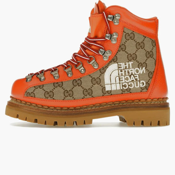 Gucci X the North Face Canvas Leather Boot Beige Orange (Women's)