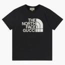 Gucci x la camiseta de algodón de la cara norte negro/blanco