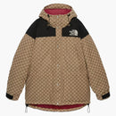 Gucci x the north face down jacket beiget/ebony