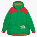 Gucci x la giacca a faccia in giù verso il basso verde/rosso