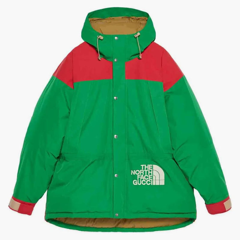 Gucci X the North Face Down Jacket Green/Red