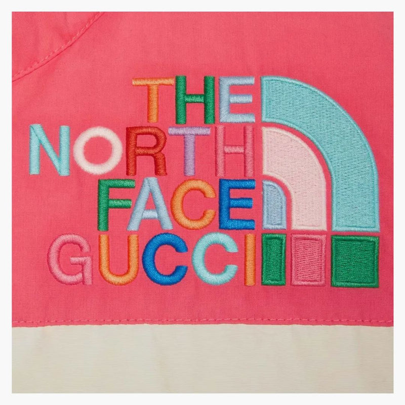 Gucci X the North Face Down Jacket Ivory/Dark Pink/Yellow