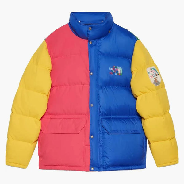 Gucci X the North Face Down Jacket Yellow/Red/Blue/Green Colorblock