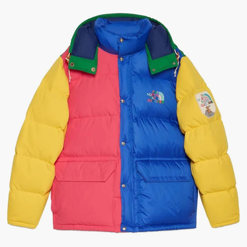 Gucci X The North Face Down Jacket Yellow/red/blue/green Colorblock