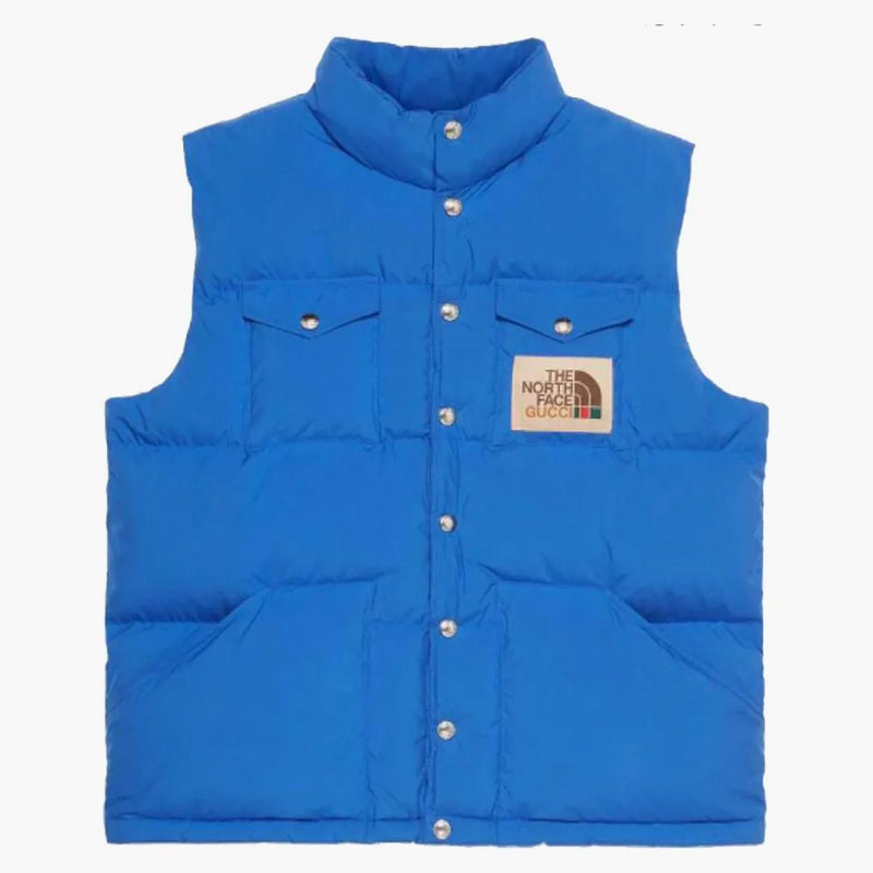 Gucci X The North Face Down Vest Blue
