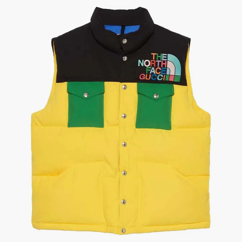 Gucci X The North Face Down Vest Yellow/black/green