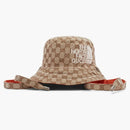Gucci x the north face gg canvas Bucket has beige/ebony