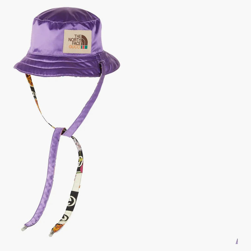 Gucci x North Face GG Canvas Bucket má vzájemný blokování G Floral Print Multicolor