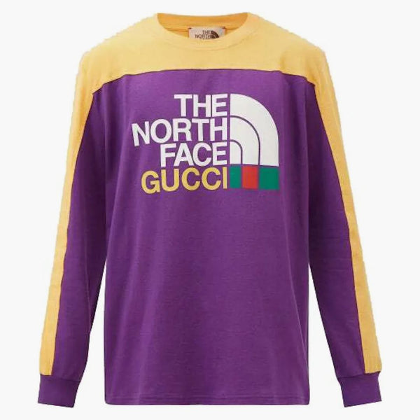 Gucci X The North Face Long Sleeve T Shirt Purple/yellow