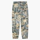 Gucci x El estampado de bosque de nylon pantanón de nylon nylon