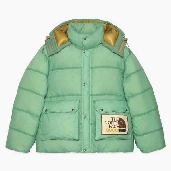 Gucci X the North Face Padded Jacket Aqua