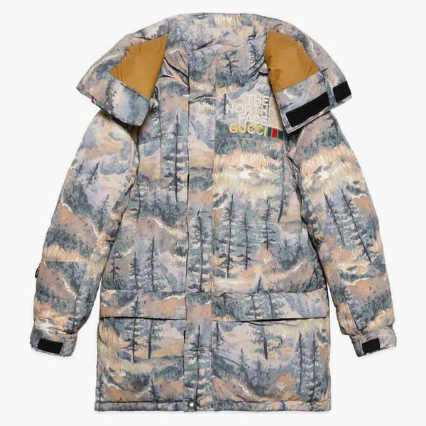 Gucci X the North Face Padded Jacket Forest Print