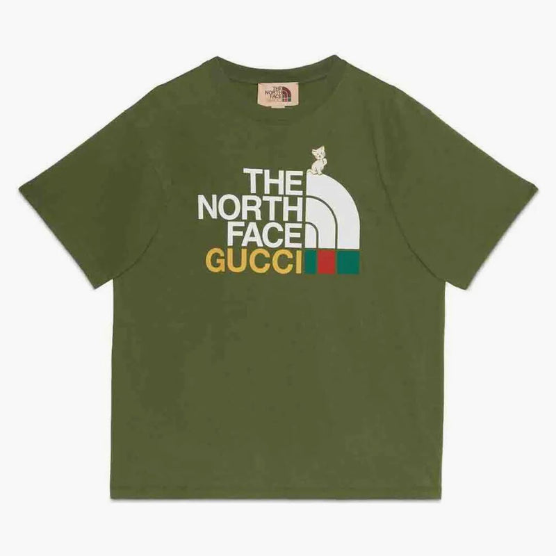 GUCCI x Tričko North Face Tmavě zelené