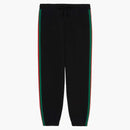 Gucci X The North Face Web Print Cotton Jogging Pants Black Stonewash
